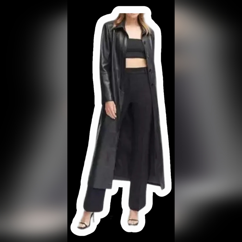 Elegant Black Leather Jacket for Women